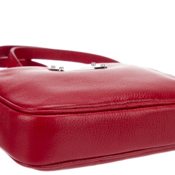 Michael Kors Red Crossbody Bag with Silver Chain - Picture 5 of 6